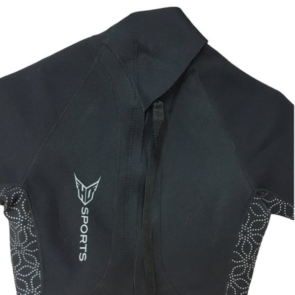 HO Sports Women's Shorty Wetsuit Black/Gray Floral Size 7/8 - Picture 5 of 9